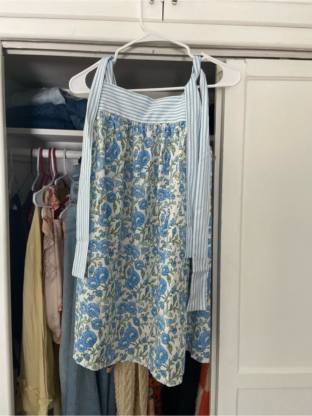 Blue Floral Tie-Shoulder Sundress